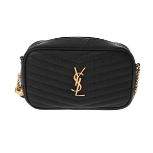 SAINT LAURENT Bag Lou Black Leather Shoulder